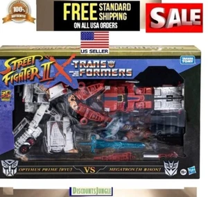 Transformers Street Fighter II x Optimus Prime Ryu vs Megatron M. Bison - Picture 1 of 13