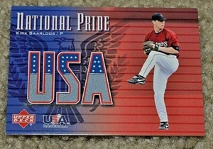KIRK SAARLOOS 2003 UPPER DECK NATIONAL PRIDE USA GAME WORN JERSEY INSERT CARD - Picture 1 of 1
