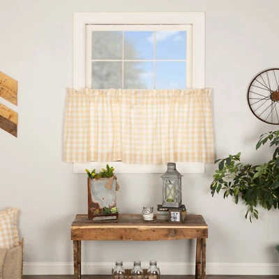 Annie Buffalo Tan Check JUEGO DE NIVELES 24" Café' 100% Algodón Forrado Foto 1 de 4