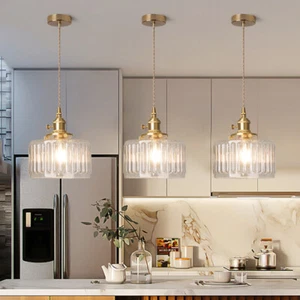 Bar Pendant Light Dining Room Clear Ceiling Lamp Bedroom Glass Pendant Lighting - Picture 1 of 10