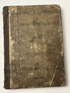 💥Rare 1892 Electric Lighting & Power Distribution HC Antique Book 1 Day Ship!👍 - Picture 1 of 17