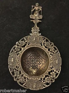 Antique Dutch Silver Tea Strainer MAKE ME AN OFFER!!! - Picture 1 of 6