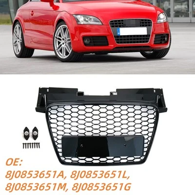 Honeycomb Front Ttrs Style Mesh Bumper Hood Hex Grille For 2007-2014 Audi TT MK2 - Image 1 of 4