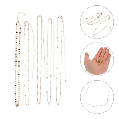  Catena per la vita in metallo multistrato da 3 pezzi per donna, regolabile, a - Immagine 1 di 4