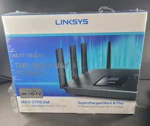 Linksys Ac5000 Mu MIMO 5.0 GHz Tri Band Quad Stream WiFi Router - Picture 1 of 7