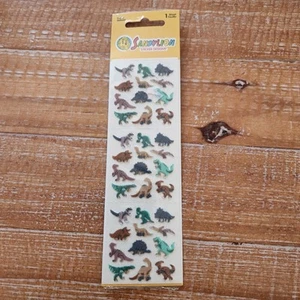 Sandylion Terciopelo Difuso Dinosaurios Sellados de Fábrica Pegatina Diseños 1 Hoja De 36 - Imagen 1 de 6