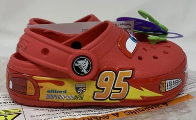 Crocs Lightning McQueen Clog Toddler Light Up C6 C7 C8 C9 C10 Disney Pixar Cars - Image 1 of 4