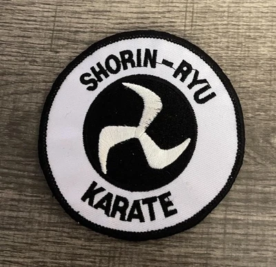 Shorin-Ryu Karate Round Martial Arts Uniform  Patch Black/White - Image 1 of 2