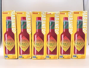 Lot of 6 Tabasco Habanero Pepper Sauce 5 oz Spicy Hot Sauce Ex: 8/25 - Picture 1 of 1