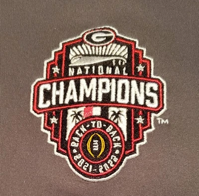 University Georgia Quarter Zip Shirt XL National Champions 2021 2022 Bulldogs - Image 1 of 4