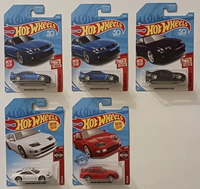Lot of 5 2018-19 Hot Wheels New Models Nissan Skyline GT-R & 300ZX Twin Turbo  - Image 1 of 4