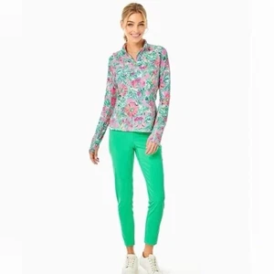 Lilly Pulitzer Luxletic UPF 50+ 28" Corso Hose in Botanical Green Größe 6 - Bild 1 von 7