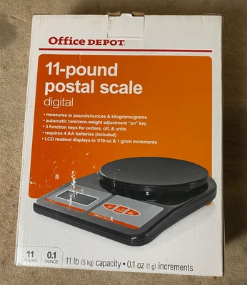 Office Depot Brand 11-Lb Digital Postal Scale, Black - Image 1 of 4