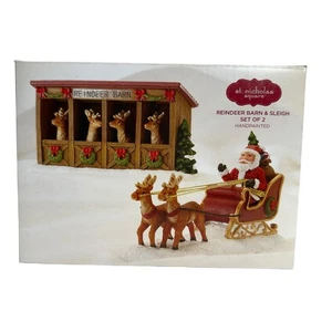 Nikolausplatz Rentier Scheune & Schlitten Dorf Sammlung  - Bild 1 von 15