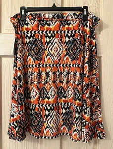 LuLaRoe Azure Rock XL orange schwarz einfach bequem geometrisch Azteken Südwesten - Bild 1 von 11