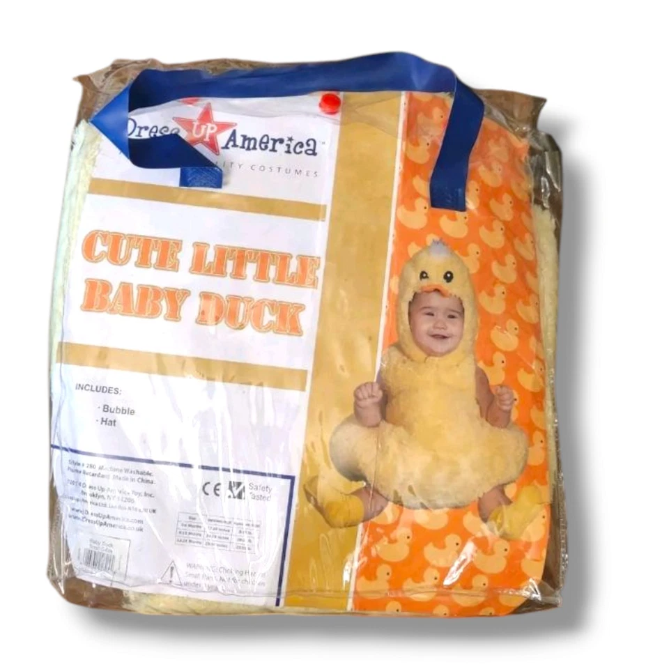 Disfraz de Pato Bebé Halloween 0-6 Meses por Dress Up America Burbuja y Capucha Foto 1 de 4