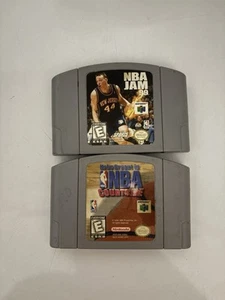 NBA Nintendo 64 Game Lot - NBA Jam 99, Kobe Bryant in NBA Courtside *WORKING* - Picture 1 of 2