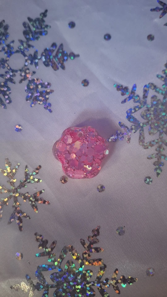 Etiqueta de resina para perro rosa Foto 1 de 1