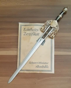 Schwerter und Degen - Miniatur Schwert Nr. 4 "Boabdil" mit Echtheitszertifikat - Picture 1 of 4