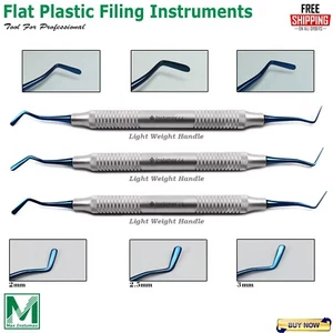 Strumenti di riempimento compositi dentali bruciatore punta a sfera in plastica piatta set di 3 - Foto 1 di 7
