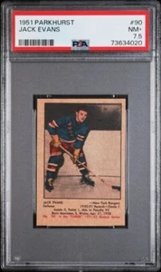 1951-52 PARKHURST #90 JACK EVANS PSA 7.5  (RC) NY RANGERS - Bild 1 von 2