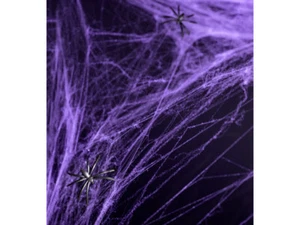 Halloween Spinnennetz – lila, 60g – Perfekte Deko für Ihre Halloween-Party - Bild 1 von 5