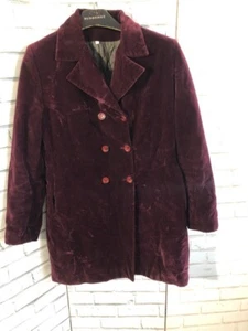 Chaqueta Vintage Inteligente Borgoña Terciopelo Doble Pecho Talla 42 - Imagen 1 de 6