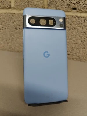 Google Pixel 8 Pro GC3VE Blue Full Housing Rear Chassis Glass Back Cover Part - Image 1 of 2
