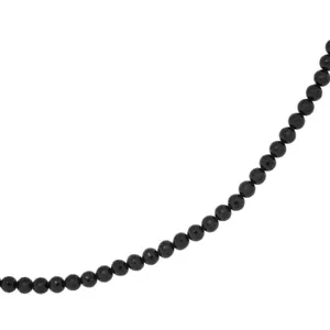 Cadena Collar Ónix Negro Facetada Acero Inox 80cm Cadena de Piedras Preciosas - Imagen 1 de 1