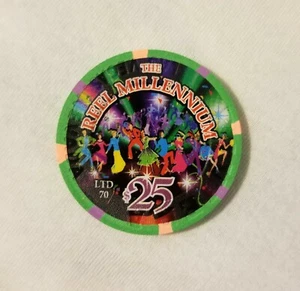 $25 Riviera Las Vegas Reel Millennium Casino Chip 2001, 70 Made Closed Casino - Picture 1 of 3