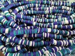 Hmade Polymer Clay Heishi Bead, Blue, 6x1mm Approx 400 pcs Free post Oz - Picture 1 of 2