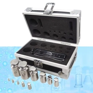 F1 Class Stainless Steel Calibration Weight Kit with Case and Tweezers 1mg-200g - Picture 1 of 18