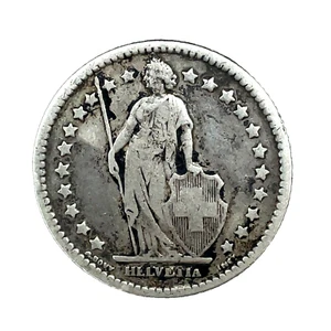 Switzerland 1 Franc 1887 B Key Date 0.835 Silver Coin KM#24 - Picture 1 of 4