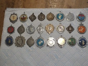 24 Assorted Vintage Silver Toned Highland Dance Medals Not Engraved Set 5 - Picture 1 of 6