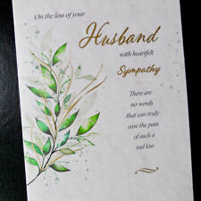 Loss Of Your Husband Heartfelt Sympathy Card Condolence Bereavement Words Verse