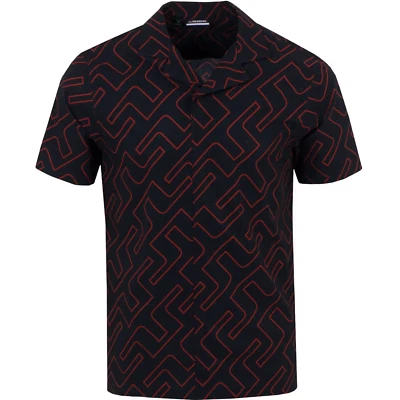 J. Lindeberg Men's Resort Reg Fit Golf Shirt GMJT05956 Navy Multi Medium NWOT - Image 1 of 4