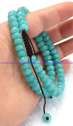 VALENTINO Braccialetti sfaccettati 5x8 mm perline rondelle pietra preziosa blu naturale 7 5 pollici