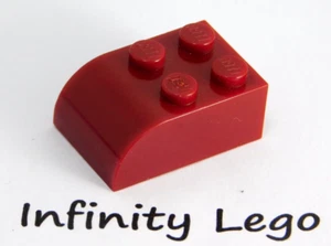 4 LEGO Ladrillo Rojo Oscuro 2 x 3 con Tapa Curvada (6215) - 4 Piezas - Imagen 1 de 1