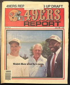 6/1986 San Francisco 49ers Report - Bill Walsh, Joe Montana - Picture 1 of 5