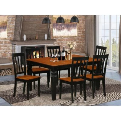 7  Pc  Kitchen  table  set  with  a  Kitchen  Table  and  6  Wood  Kitchen ... - Image 1 of 4
