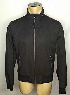 Mens Mackage black zip-up hooded bomber jacket size 40 - Image 1 of 4