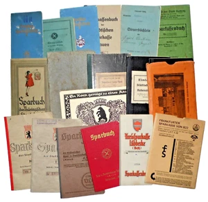 Konvolut Sparkassenbuch und andere Finanzbücheraus Jahren 1903-1974, 25 Stück - Bild 1 von 10