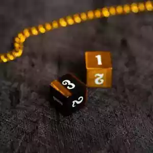 Dados Piedra SemiPreciosa D6 (JUEGO DE 2 Ojo de Tigre) - Imagen 1 de 2