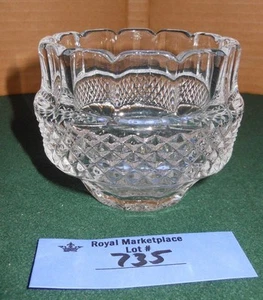 Vintage Clear Glass Diamond Point Nut Dish Paneled - Picture 1 of 4