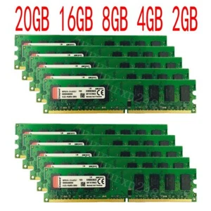 New 20GB 16GB 8GB 4GB 2GB PC2-6400U DIMM DDR2 800mhz dimm Desktop RAM RED LOT - Picture 1 of 18