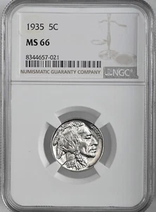 1935-P 5C BUFFALO NICKEL "PHILADELPHIA MINT" NGC MS66 #8344657-021 - Picture 1 of 4