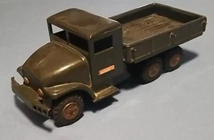 Rare Vintage Haji Tin Toy Friction Army Truck Military Made In Japan HTF 8.5" - Picture 1 of 24