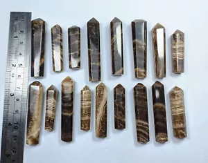 Chocolate Calcite Pendants 17 pieces lot from Pakistan. - Picture 1 of 7