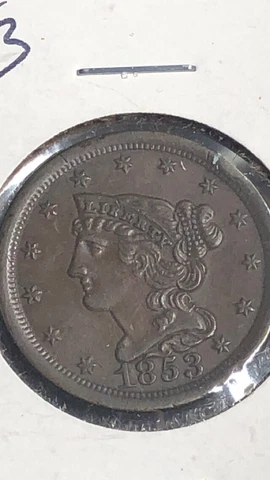 1853 Half Cent Braided Hair GREAT DETAILS  1/2 Cent Rare 130K Mintage PICTURES Cover