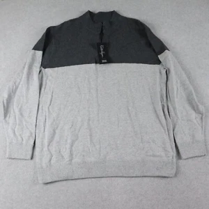 Walter Hagen Sweater Mens XL 1/4 Zip Pullover Mock Neck Gray Long Sleeve NWT - Picture 1 of 7